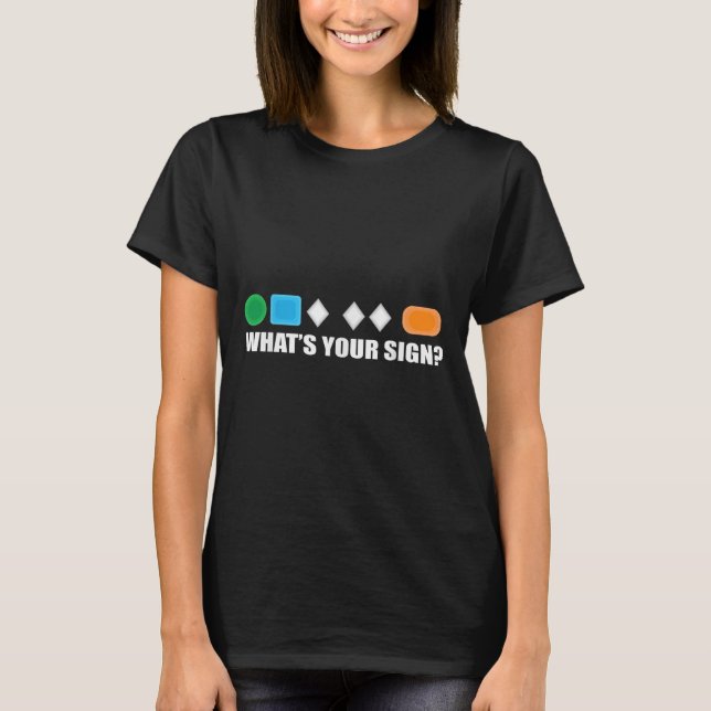 Whats Your Sign Skiing Difficulty Ski Skier  T-Shirt (Front)