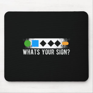Whats Your Sign Sliding Sport Snowboarding Mouse Pad