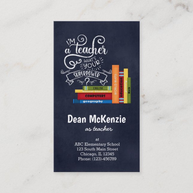 What's your superpower? business card (Front)