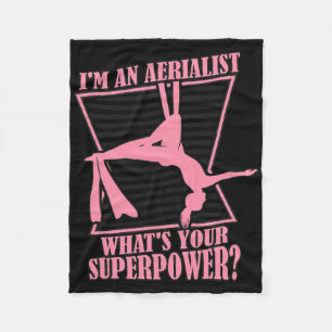 What's Your Superpower Gymnastics Aerial Yoga Aeri Fleece Blanket