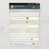 Whatsapp Android iPhone Chat Wedding Invitation