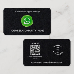 WhatsApp Community Channel Custom Logo QR Business Card