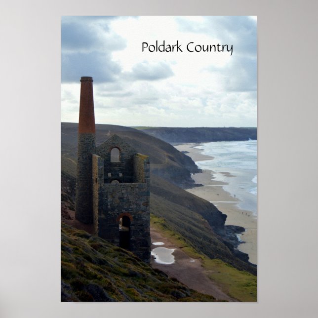 Wheal Coates Tin Mine Ruins Cornwall England Poster (Front)