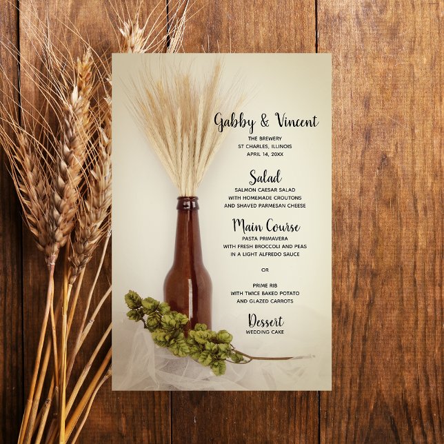 Wheat and Hops Brewery Wedding Menu (Creator Uploaded)