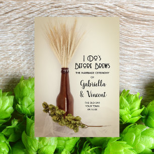 Wheat and Hops Brewery Wedding Tri-Fold Programme