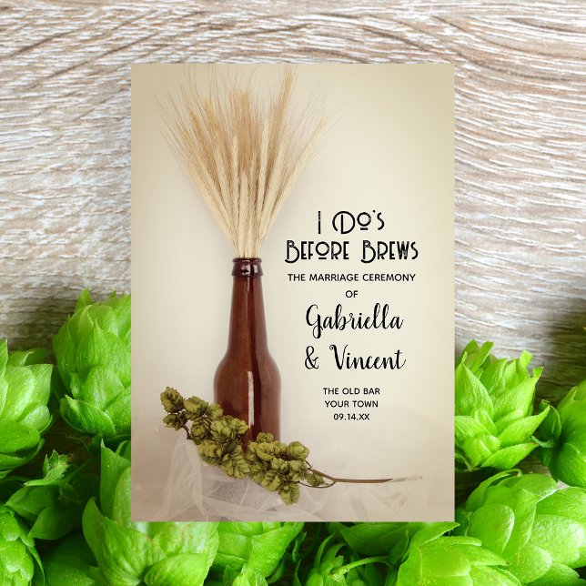 Wheat and Hops Brewery Wedding Tri-Fold Programme (Creator Uploaded)