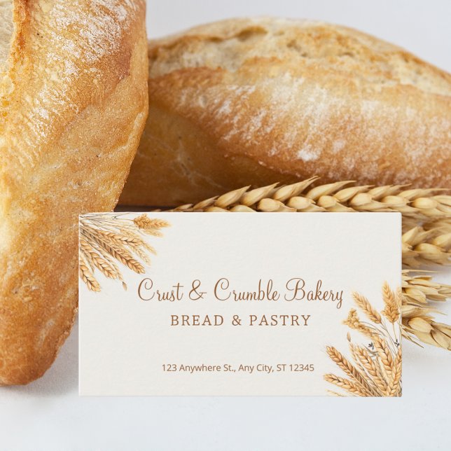 Wheat Bread Bakery Pastry Business Card (Creator Uploaded)