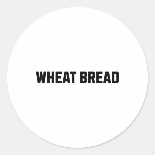 Wheat Bread Funny Costume Halloween  Classic Round Sticker (Front)