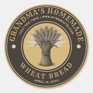 Wheat Bread Vintage Label Template