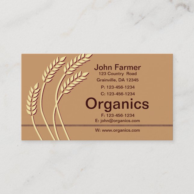 Wheat Business Card (Front)