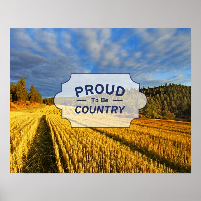 Wheat Field After Harvest Poster (Front)