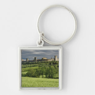 Wheat field and distant Monteriggioni, in the Key Ring