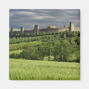 Wheat field and distant Monteriggioni, in the Magnet