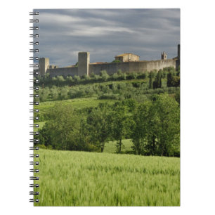Wheat field and distant Monteriggioni, in the Notebook