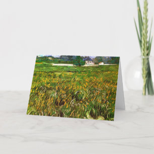 Wheat Field at Auvers by Vincent van Gogh Card