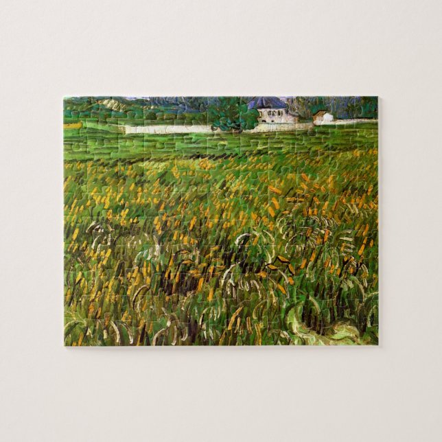 Wheat Field at Auvers by Vincent van Gogh Jigsaw Puzzle (Horizontal)