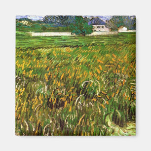 Wheat Field at Auvers by Vincent van Gogh Magnet