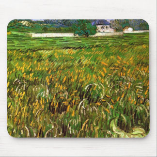 Wheat Field at Auvers by Vincent van Gogh Mouse Pad