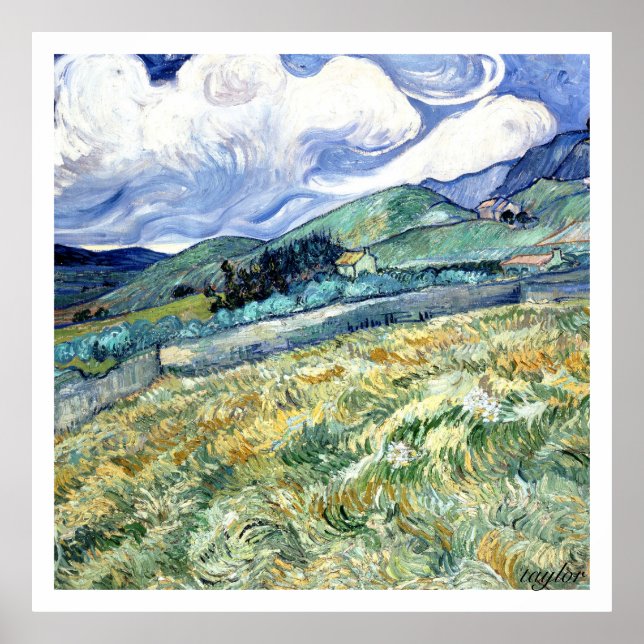 Wheat Field Behind Saint-Paul Poster (Front)
