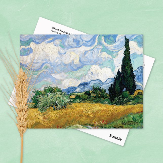 Wheat Field Cypresses Vincent van Gogh Postcard (Creator Uploaded)
