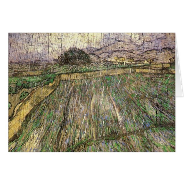 Wheat Field in Rain (F650) Van Gogh Fine Art (Front Horizontal)