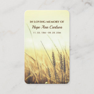 Wheat Field Psalm 23 Bible Verse Memorial Card