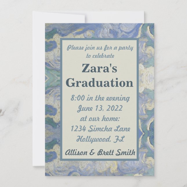 Wheat Field Sky Graduation Invitation (Front)