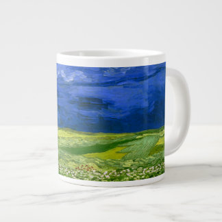 Wheat Field Under Clouded Sky Van Gogh Fine Art Large Coffee Mug