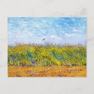 Wheat Field with a Lark by Vincent Van Gogh Postcard