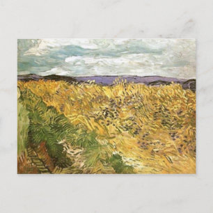 Wheat Field with Cornflowers Van Gogh Fine Art Postcard