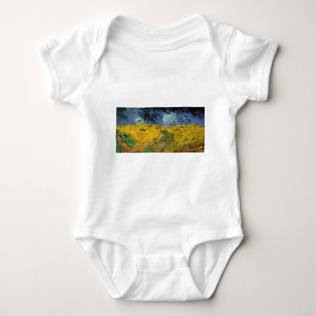 Wheat Field with Crows Baby Bodysuit (Front)