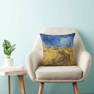 Wheat Field with Crows by Van Gogh Cushion