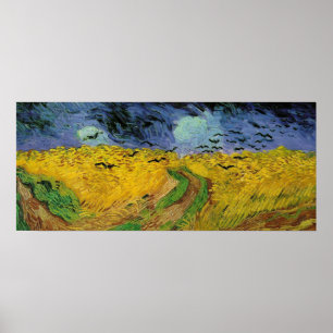 Wheat Field with Crows Post-Impressionist Poster