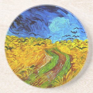Wheat Field with Crows Van Gogh Fine Art Coaster