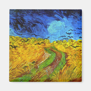 Wheat Field with Crows Van Gogh Fine Art Magnet