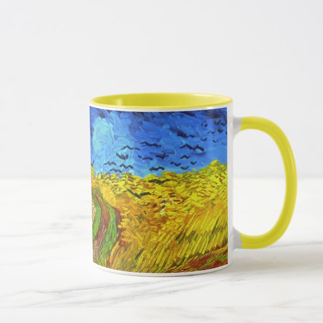 Wheat Field with Crows Van Gogh Fine Art Mug (Right)