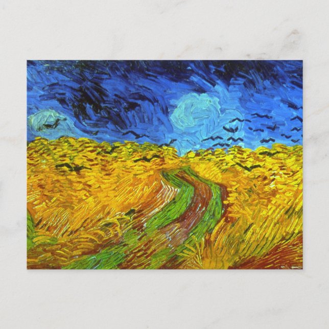 Wheat Field with Crows Van Gogh Fine Art Postcard (Front)
