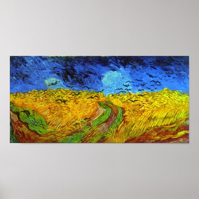 Wheat Field with Crows Van Gogh Fine Art Poster (Front)