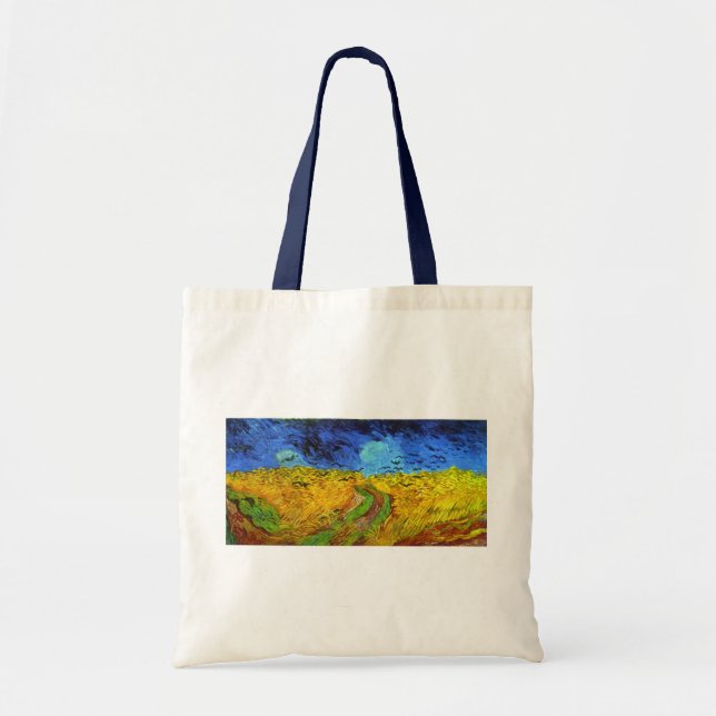 Wheat Field with Crows Van Gogh Fine Art Tote Bag (Front)