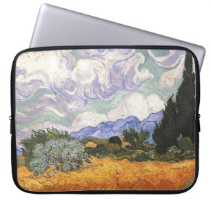 Wheat Field with Cypress by Van Gogh. Laptop Sleeve