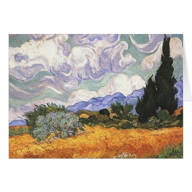 Wheat Field with Cypresses (Front Horizontal)