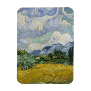 Wheat Field with Cypresses by Vincent van Gogh Magnet