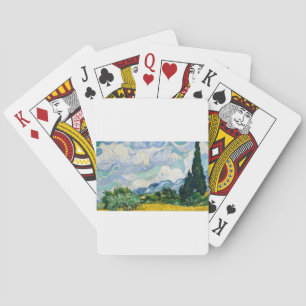 Wheat Field with Cypresses by Vincent van Gogh Playing Cards