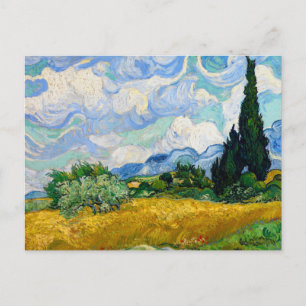 Wheat Field with Cypresses by Vincent Van Gogh Postcard