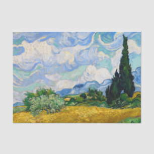 Wheat Field with Cypresses by Vincent Van Gogh Tissue Paper
