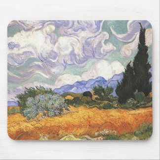 Wheat Field with Cypresses Mouse Pad