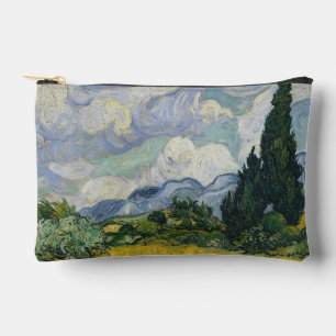 Wheat Field with Cypresses, Oil Painting, Van Gogh Accessory Pouch