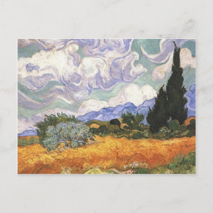Wheat Field with Cypresses Postcard