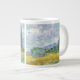 Wheat Field with Cypresses Van Gogh Fine Art Large Coffee Mug