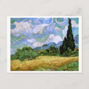 Wheat Field with Cypresses Van Gogh Fine Art Postcard